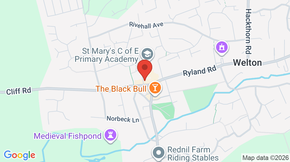 Map showing the location of Welton Spice and Luna's Pizzeria