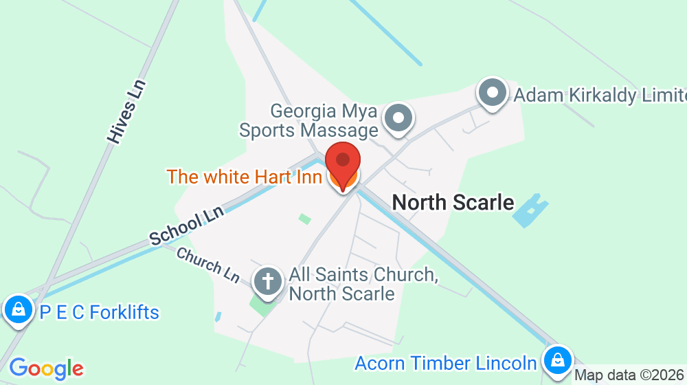 Map showing the location of White Hart